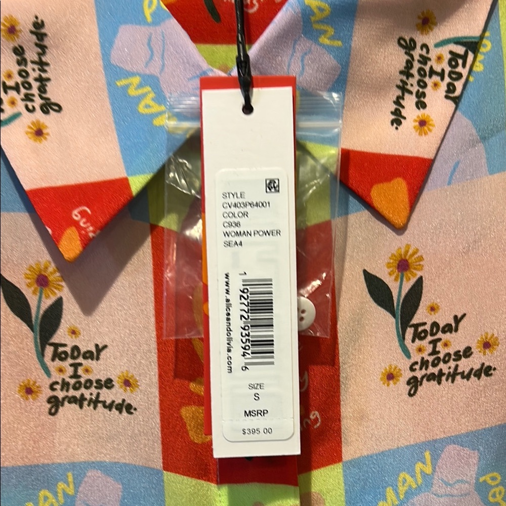 Alice + Olivia Multicolor Graphic Blouse - Picture 2 of 4